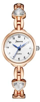 Youfap Market Elegant Fashion Rhinestone Small Dial Quartz Bracelet Women Watch, Stylish Women Wrist Watch, Luxury Rhinestone Watch rose