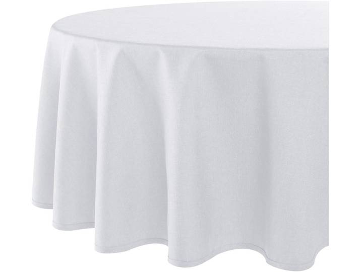 Tischdecke DELINDO LIFESTYLE WIEN Gr. 4, weiß, Ø:140cm, Polyester, Tischdecken, Tischdecke, Fleckabweisend, pflegeleicht, 180 g/m²