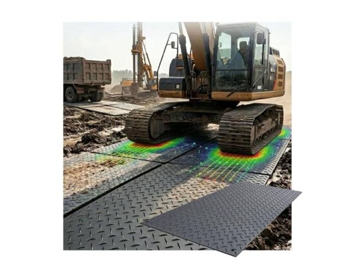 Verriegelbare HDPE-Zufahrtsmatten Für Baufahrzeuge Polyethylen, Steckverbindung, temporäre Fahrbahn, rutschfest(244x122cm/8x4ft-15mm)