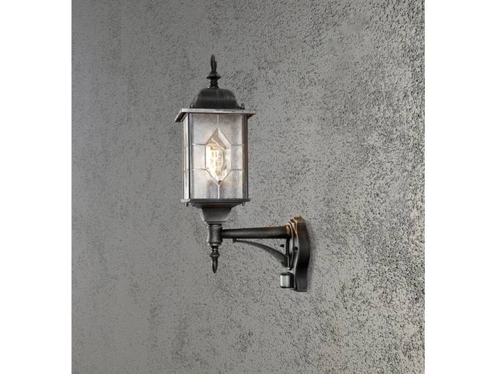 Konstsmide Milano avec BWM Applique murale\, aluminium laqué\, noir/argent\, verre acrylique en optique cristal de plomb