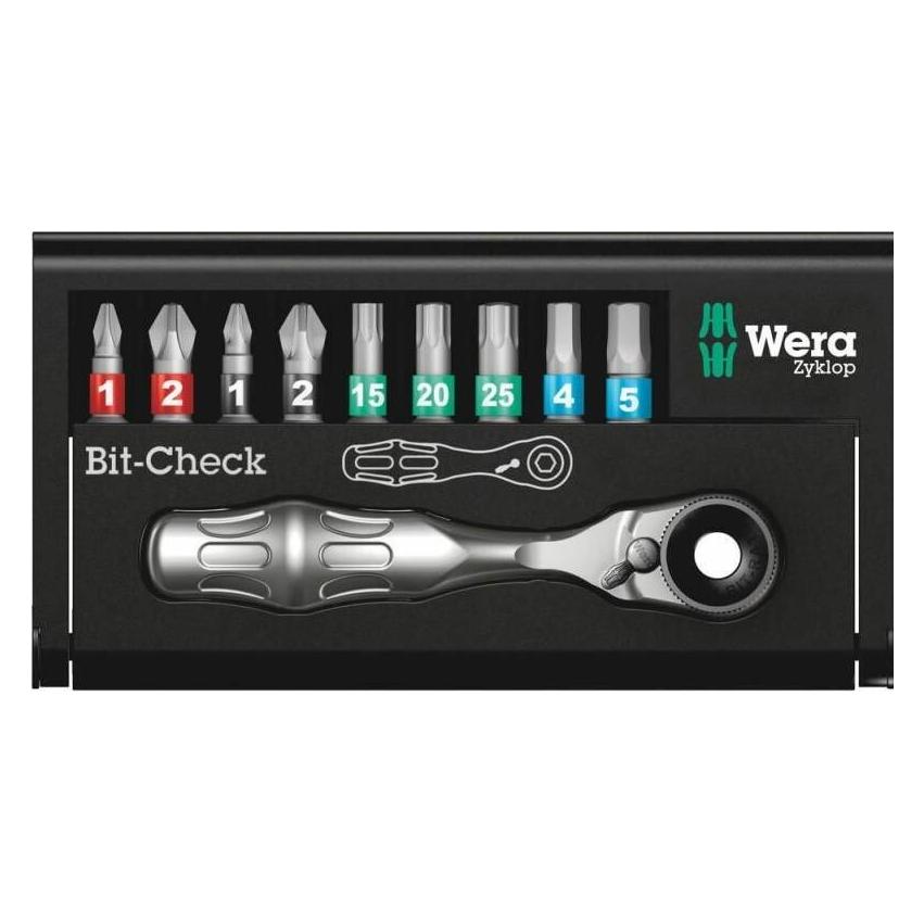 Wera Bit-Check 10 Zyklop Mini BiTorsion 1 (Innensechskant) (5057418001)