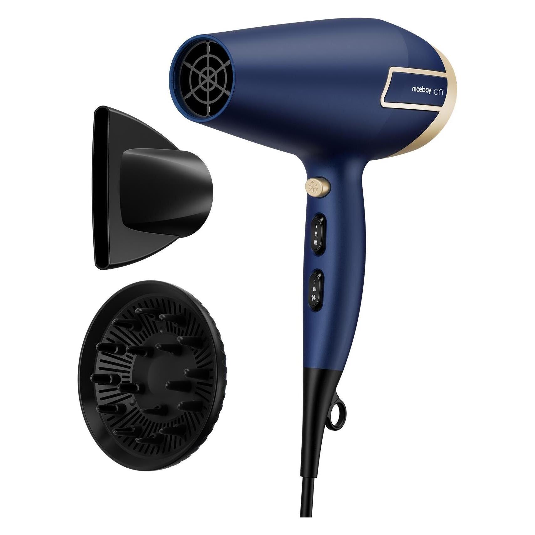 Niceboy AirSonic Icon blau / Haartrockner / 2200W / 2 Geschwindigkeiten (2200 W) (8594182428711)