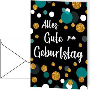 LUMA Geburtstagskarte QR 26, mit Filmbotschaft, Klappkarten mit Umschlag, 11,5 x 17,5 cm, 6 Stück