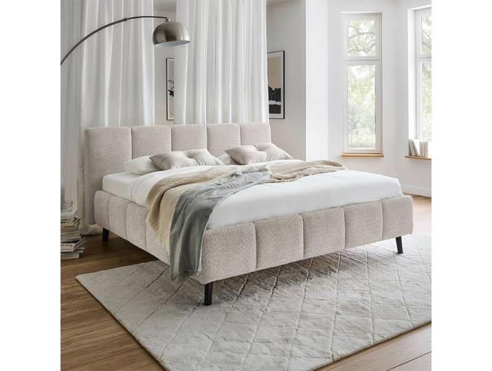 Polsterbett Marielle Komfort Bouclé 180x200cm Mit Kopfteil