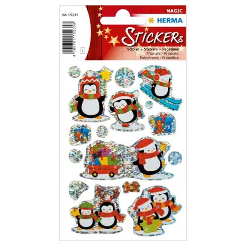 HERMA MAGIC WEIHN. WINTER PINGUINE, PRISMATICF