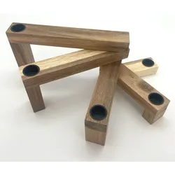 Kerzenhalter IVAR (LBH 20x11x3 cm) - braun - LBH 20x11x3 cm