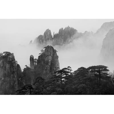 Fototapete PAPERMOON "Photo-Art YAN ZHANG, HUANGSHAN", bunt, B:4,5m L:2,8m, Vlies, Tapeten