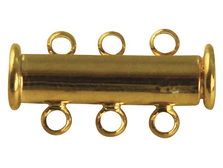 Rayher Magnetschiebeverschluss Messing 3-reihig