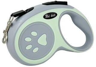 Uplift Picks Automatic Retractable Dog Leash With Paw Print Design For Easy Walking green 5 Meters