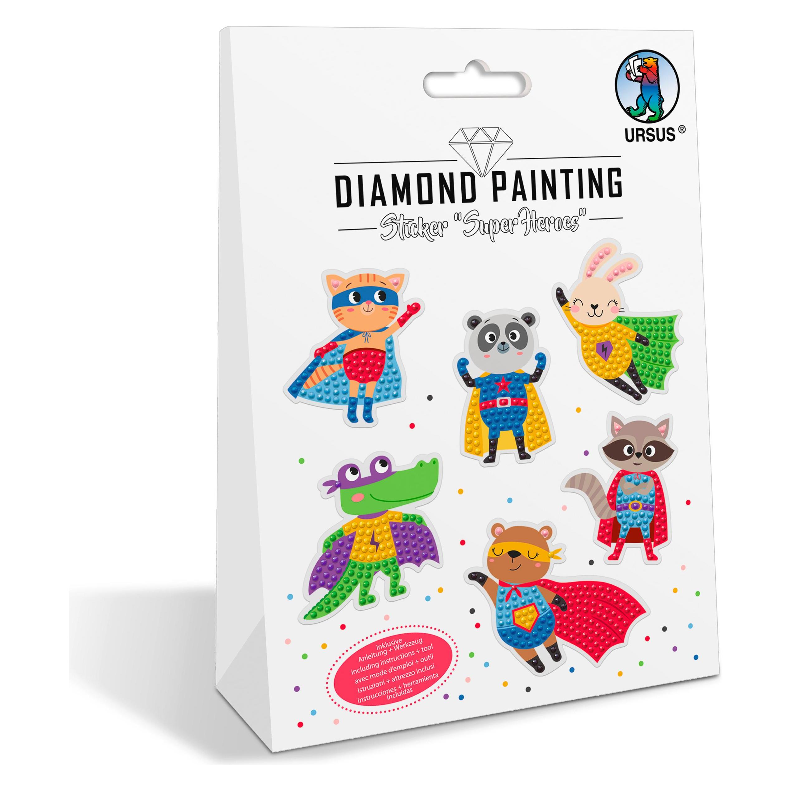 Ursus Diamond Painting Sticker Super Heroes (Zufallsprinzp - 1 Stück) (43490001)
