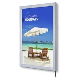 Showdown Displays LED-Leuchtrahmen »Economy« A3 silber silber, 31.2x43.5x1.9 cm