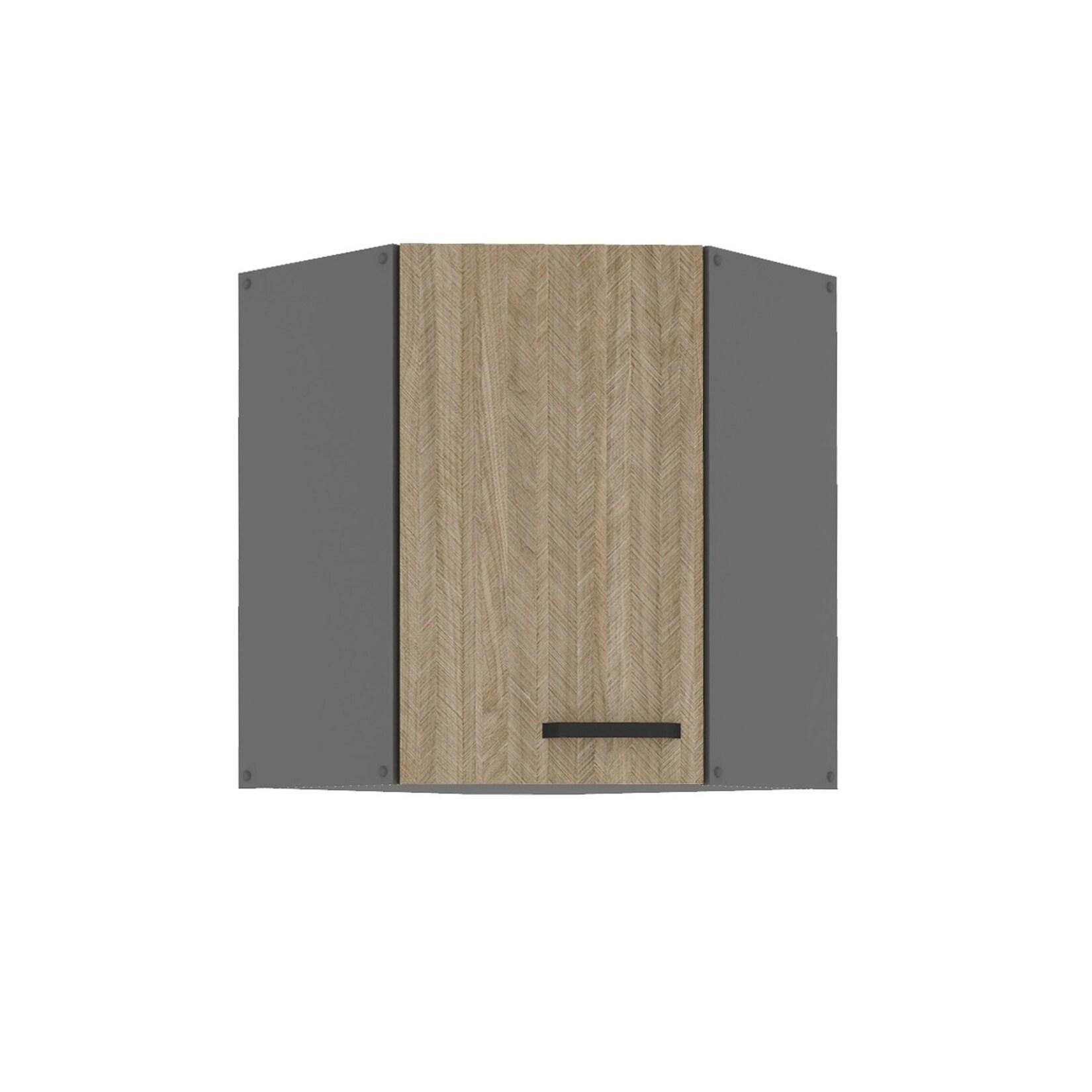 Küche SCANDI Eckhängeschrank 60X60 Fischgrät Küchenzeile Küchenblock Einbauküche