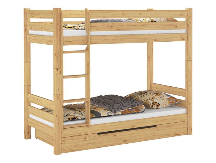 Stockbett Kiefer 90 x 200 cm für Kinder für Erwachsene Nische 100