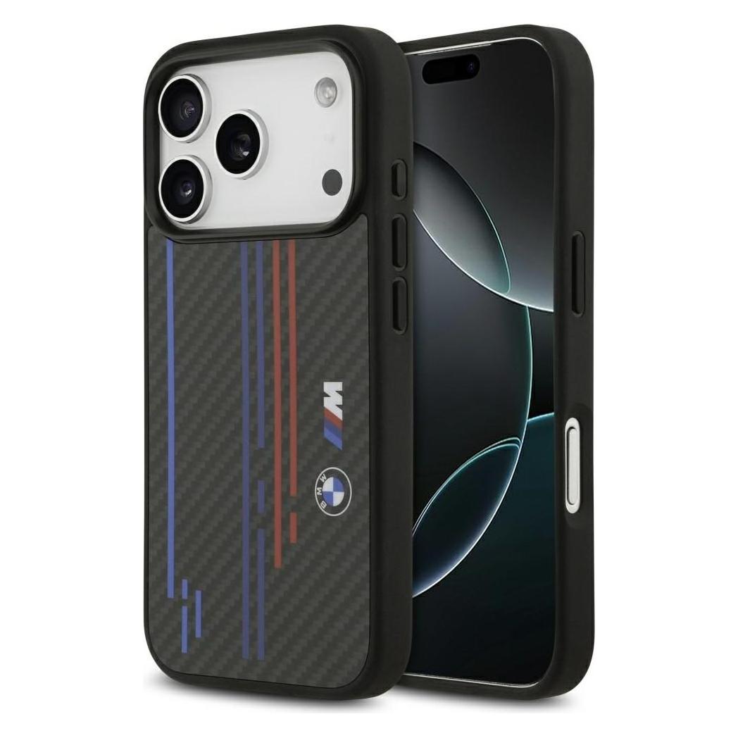 BMW Case M Kevlar Lines & Logo MagSafe for iPhone 17 Pro black (Apple iPhone 17 Pro) (BMHMP17L25CFSTSK)