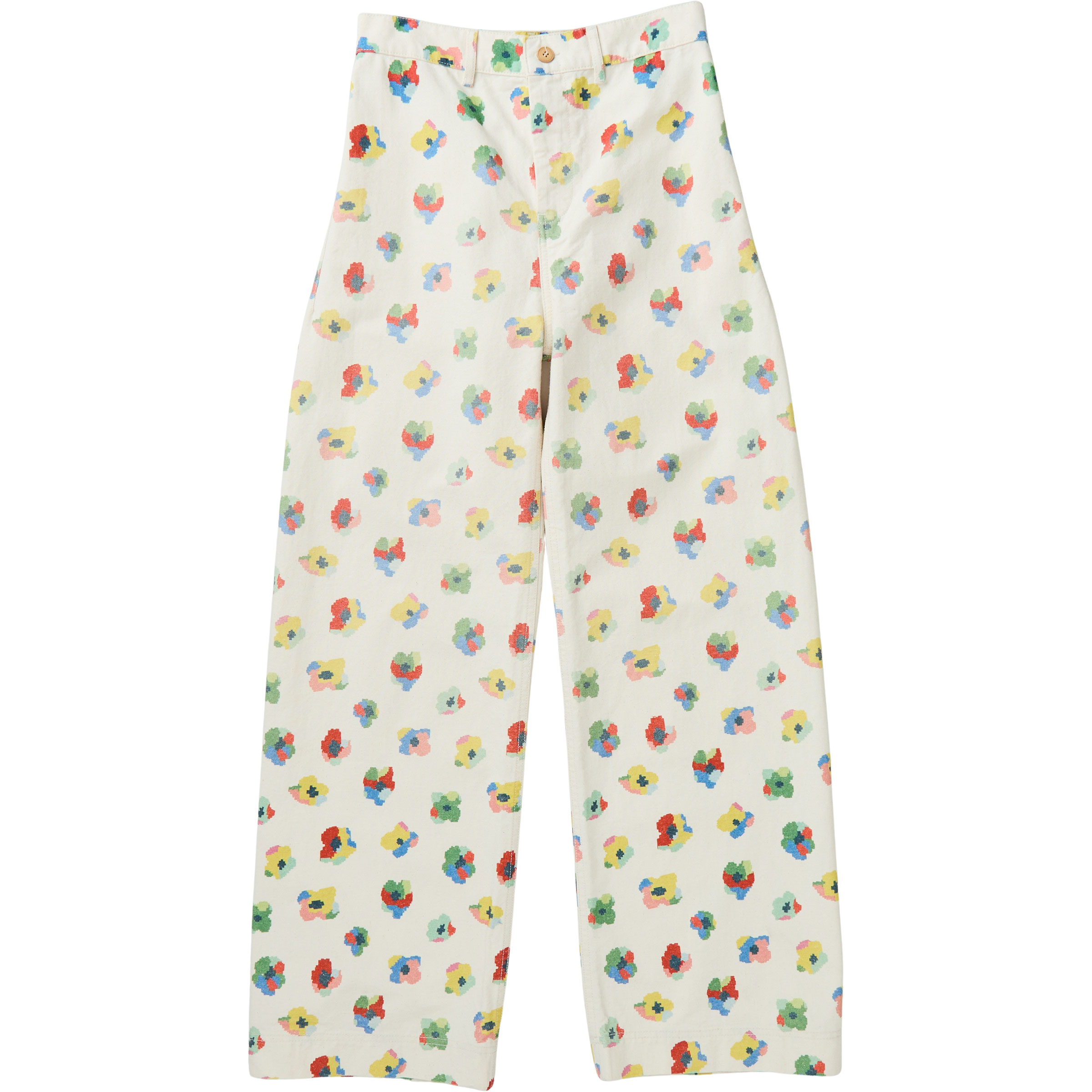 Brava Fabrics Mini Flower Straigh Hose Damen Jeans & Freizeithose weiss Größe XL Lifestyle Widerstandsfähig