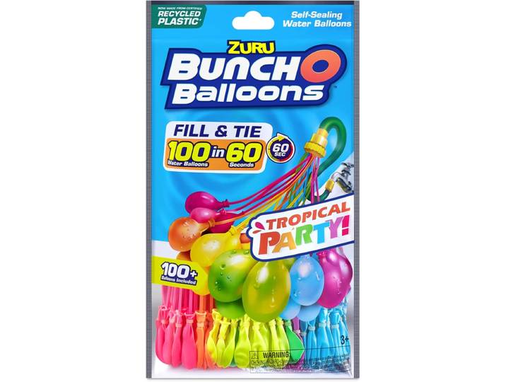 Bunch O Balloons Tropical Party, lot de 3 / 100 ballons à eau - PDQ
