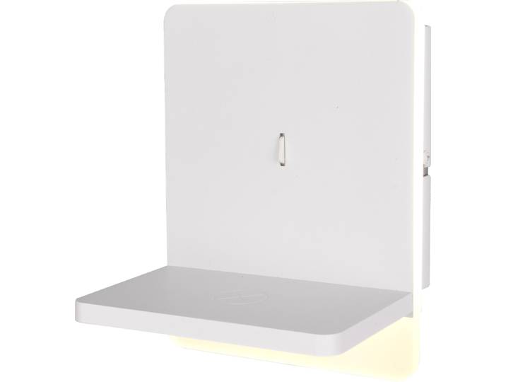 TRIO LEUCHTEN LED Wandleuchte FAIRFIELD, Wand Nachttischleuchte, induktive Ladestation USB-Anschluss , weiß (weiß matt), 1, H: 20cm, 1 Stk., Leuchten, LED Wandleuchte 9W 950 Lumen warmweiß dimmbar indirektes Licht, LED Wandleuchte