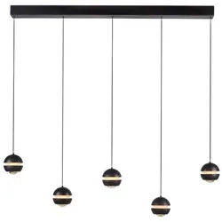 SCHÖNER WOHNEN-Kollektion LED-Pendelleuchte Lini Alu, Eisen, Stahl & Metall Schwarz
