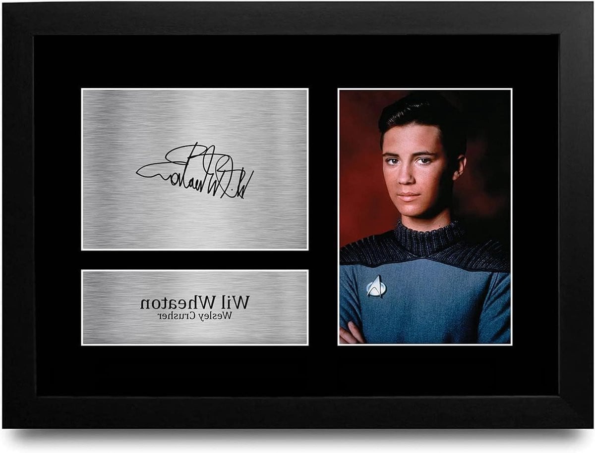 Wanddecoratie Foto Gesigneerde Print Ingelijste Replica A4 Formaat Zwart