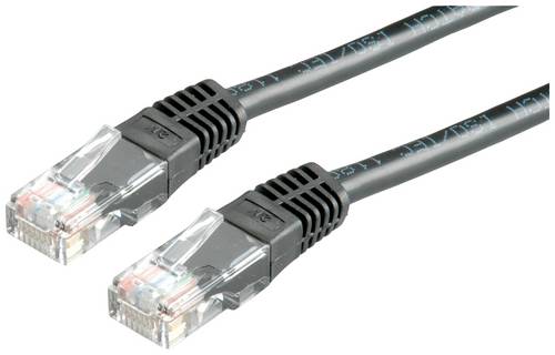 Value 21.99.1525 RJ45 Patchkabel CAT 6 U/UTP 0.50m Schwarz