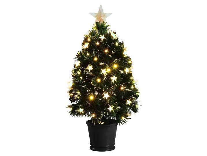 Luca Lighting Mercury Arbre de Noël artificiel avec éclairage Fibre Optic - H60 cm - Vert