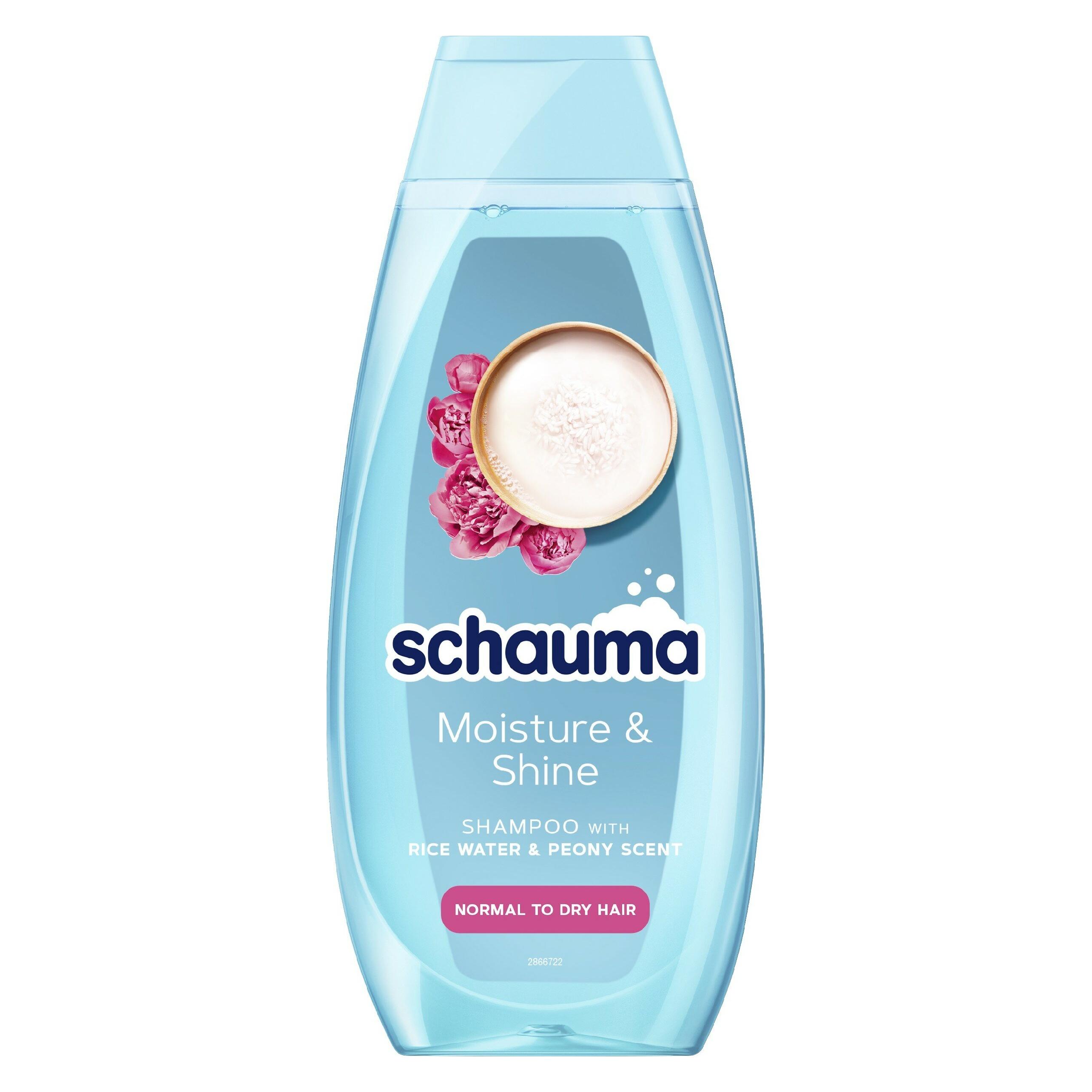 Schwarzkopf Schauma Moisture & Shine Shampoo For Dry And Normal Hair With Rice Water 400Ml (Flüssiges Shampoo, 400 ml) (33427659)