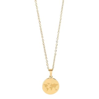 Kette mit Anhänger ADELIA´S "Damen Edelstahl Halskette mit Anhänger", gold, Halsketten, Damen, Edelstahl