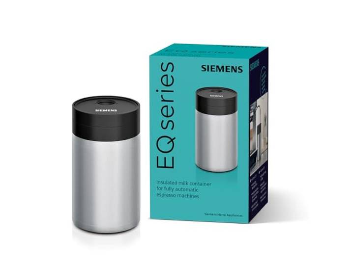 Siemens geïsoleerd merkreservoir, TZ80009N, geïsoleerd reservoir houdt melk meerdere uren vers, freshLock-deksel, voor EQ-serie, roestvrij staal