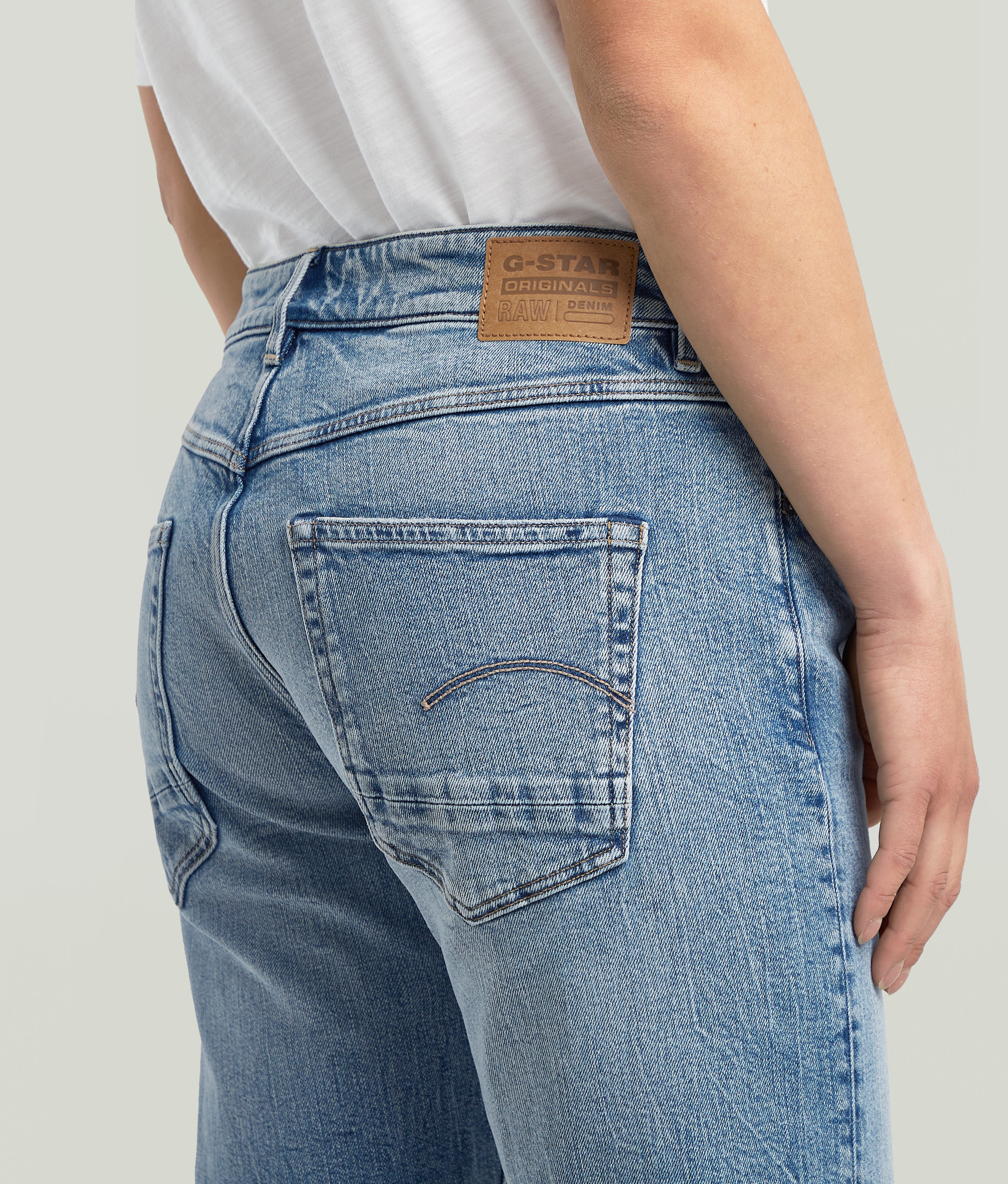 Boyfriend-Jeans G-STAR "Kate", Damen, Gr. 27, Länge 30, blau (faded sea point blau), Denim/Jeans, Obermaterial: 94% Baumwolle, 5% Elastomultiester, 1% Elasthan, weit, unten schmal lang, Jeans Boyfriend-Jeans, im 5-Pocket-Stil faded sea point blau 27, Läng