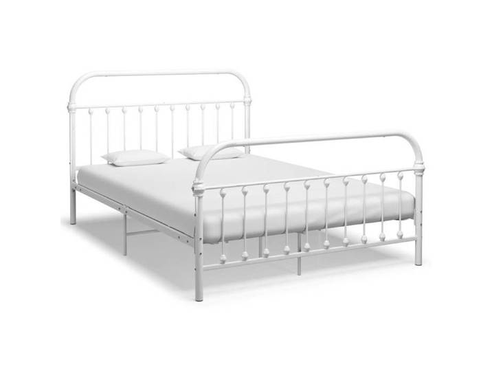 Sale juillet Cadre de lit sans matelas - 2 places - - métal - blanc - 140 x 200 cm yqs60m