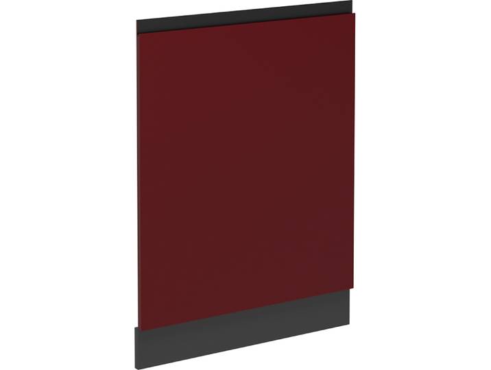 Façade de lave-vaisselle Vicco R-Line Rouge 60cm J-Shape sans PT\, Model 54618