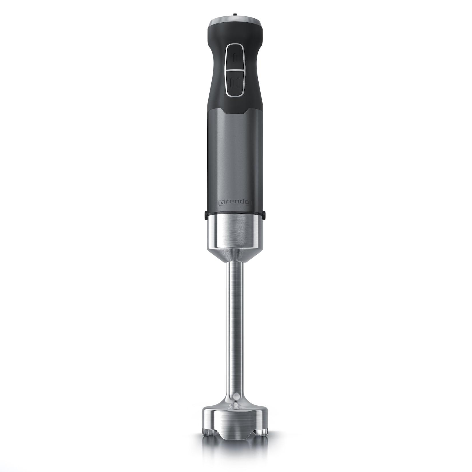 Arendo Edelstahl Stabmixer in grau Handmixer - Pürierstab - stufenlose Regelung