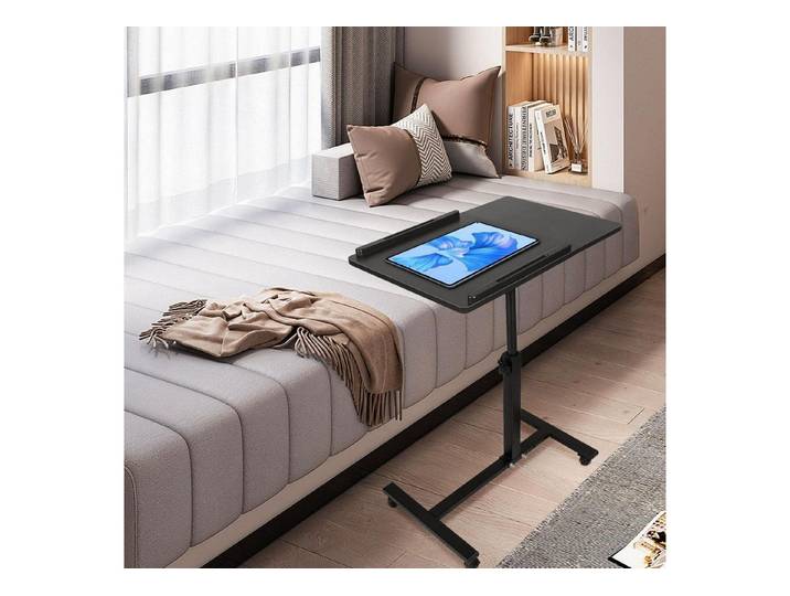 LuxusKollektion Beistelltisch Beistelltisch mobil höhenverstellbar 70x44x95cm schwarz (1-St)