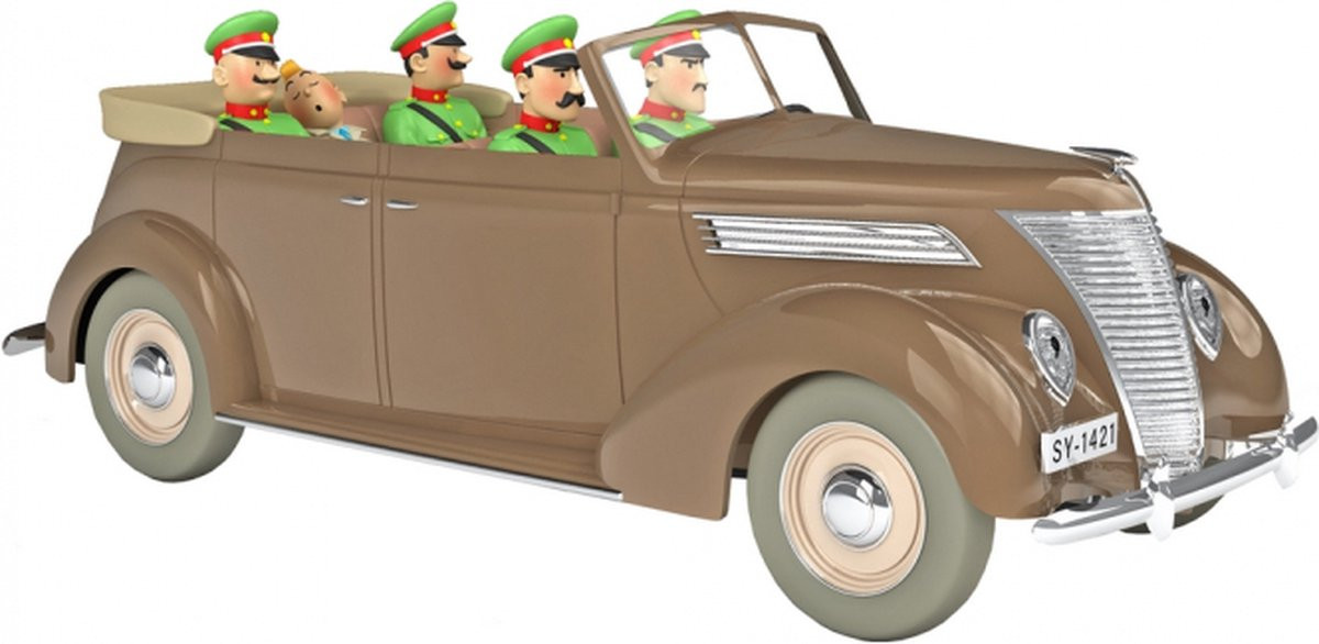 Kuifje Moulinsart Auto 1/24 - De Cabriolet Ford 1937 Torpedo - Tintin Bobbie #50