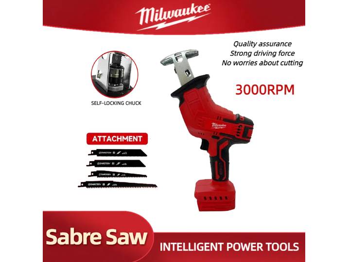 Milwaukee scie alternative électrique sans fil scie de coupe de tuyau en bois et en métal outil de scie de coupe électrique pour batterie 18V Milwaukee
