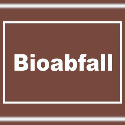 HB-Druck Bioabfall Mülltrennung Schild mit Text waagerecht A2 (420x594mm)