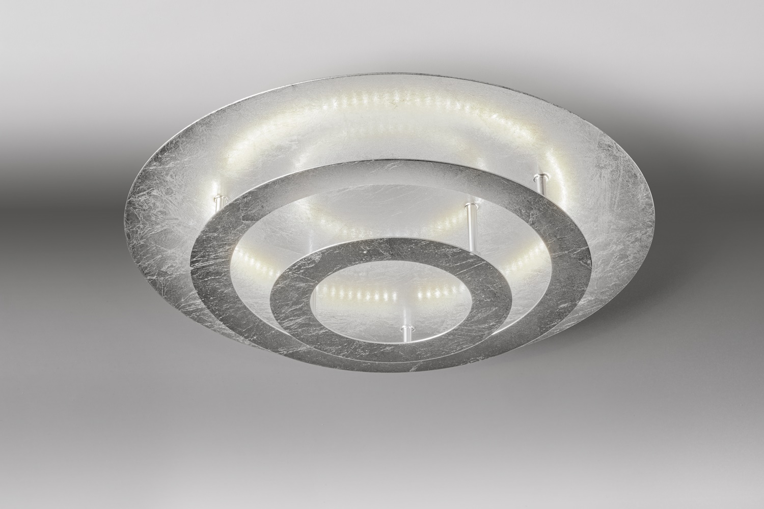 LupiaLicht LED-Deckenleuchte CIRCLE 40cm Blattsilber 2825-1-39 4260489574683