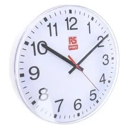 RS PRO, Wanduhr, Uhr Quarz weiss rund 300mm (30 cm)