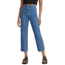 Levi’s Ribcage Ankle Straight Jeans in blauem Stonewash-W28 / L31