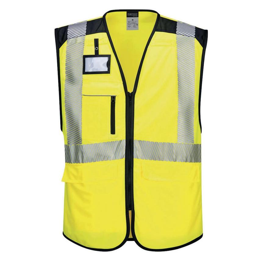 Portwest Warnschutz Exekutiv Weste PW309 gelb/schwarz (3XL) (52458255)