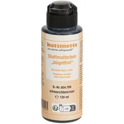 buttinette Stoffmalfarbe bügelfrei in verschiedenen Farbtönen, 120 ml