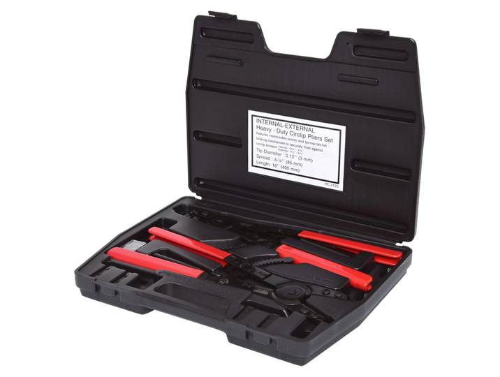 KS TOOLS Jeu de pinces de sûreté à cliquet\, 14 pièces - 500.1300
