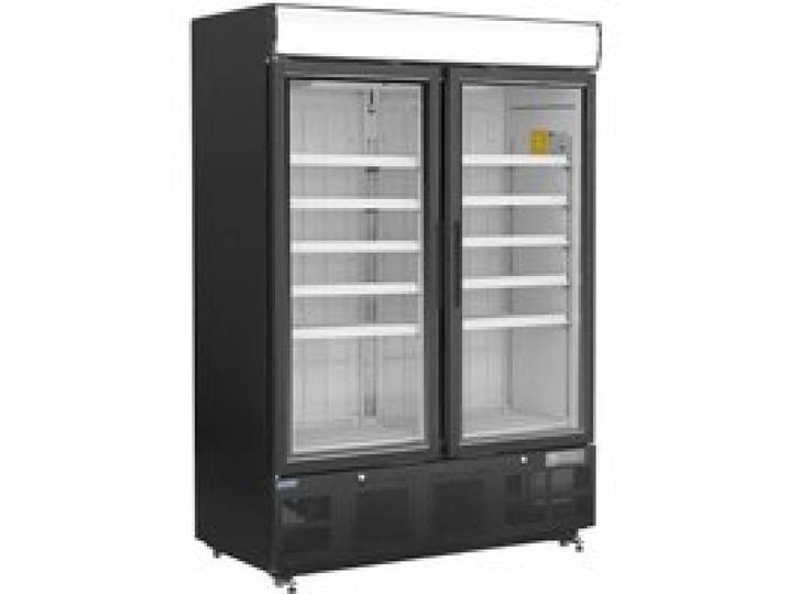 Vitrine réfrigérée négative avec caisson lumineux Polar Série G 920L noire