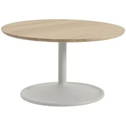 Muuto Soft Couchtisch, Ø 75 cm, eiche massiv / grau