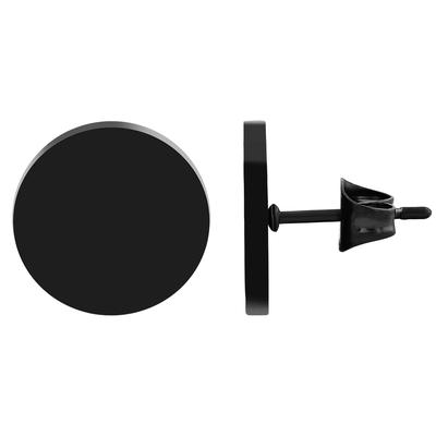 Paar Ohrstecker ADELIA´S "Ohrringe – Ohrstecker aus Edelstahl", Damen, Gr. Unisex, Edelstahl, schwarz, Ohrringe, Perfekt als Geschenk für besondere Menschen