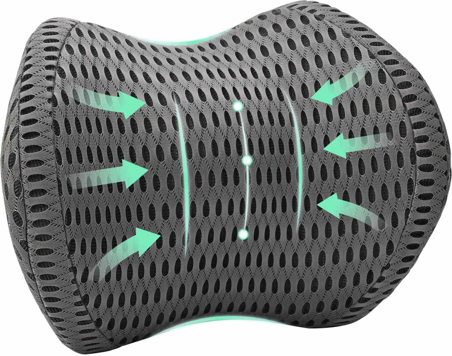 vidaXL Coussin cervical Gris Mousse à mémoire de forme 31 x 22 x 13 cm