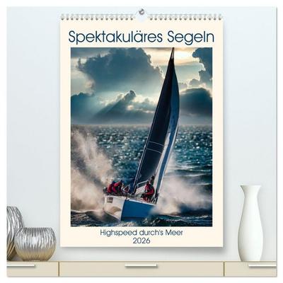 Spektakuläres Segeln (hochwertiger Premium Wandkalender 2026 DIN A2 hoch), Kunstdruck in Hochglanz