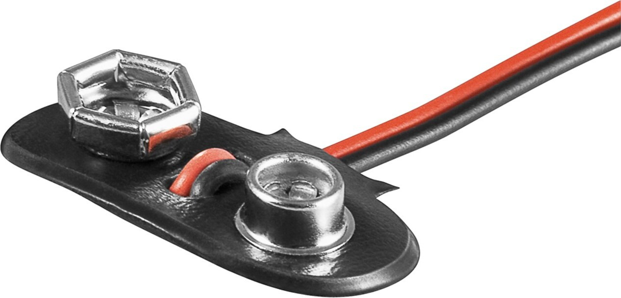 Goobay batterijhouder voor 1 x 9V, zwart