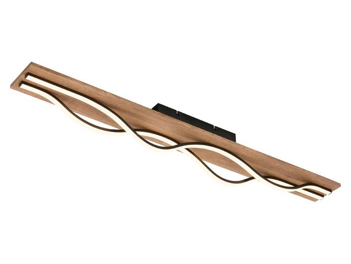 BRILONER - LED Deckenlampe Vintage mit Wellenform, warmweißes Licht, Holzbasis,