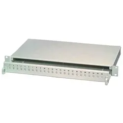 EFB Elektronik Spleissbox 24SC(D)-Front aus-ziehbar, RAL7035, 1HE, Server Zubehör, Grau